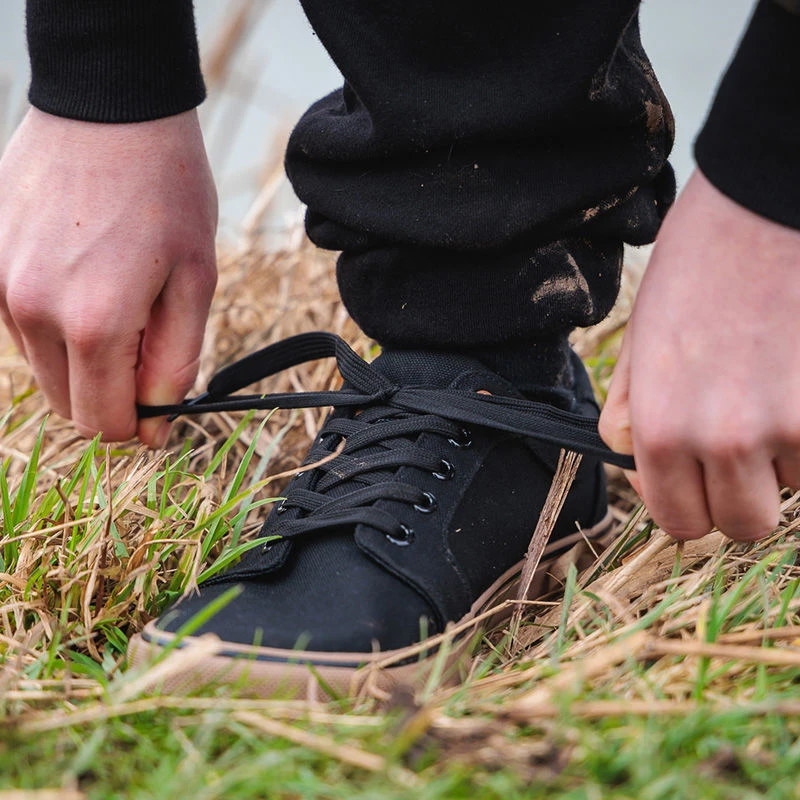 Fox Black Canvas Shoes